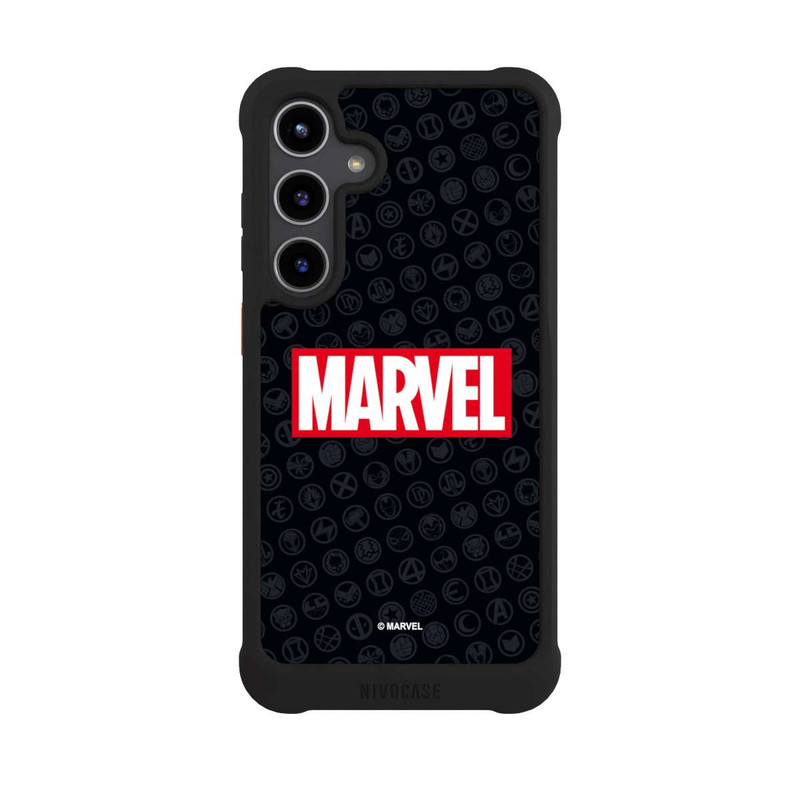Galaxy S24 + NIVOmax Marvel Logo Noir Rouge