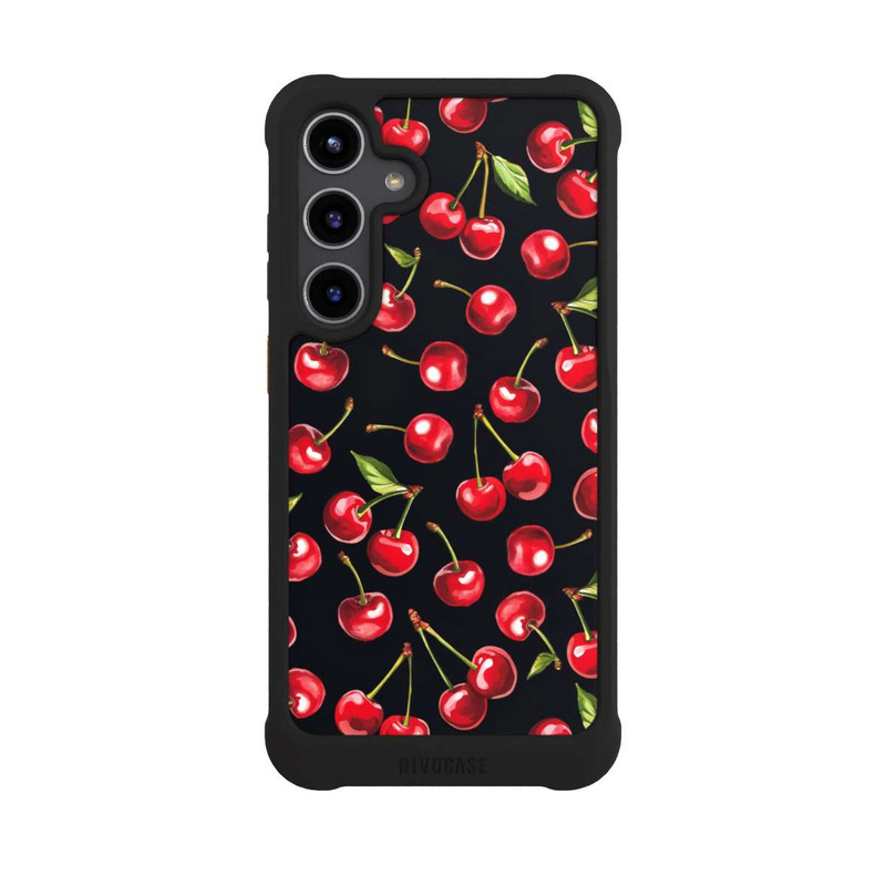 Galaxy S24 + NIVOmax Motif de baies noir avec IA