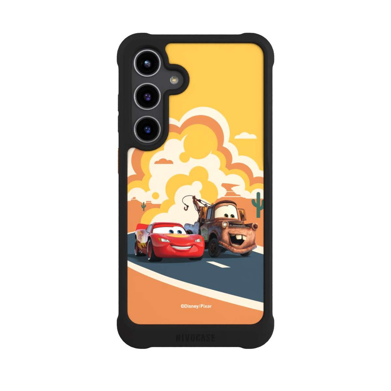 Galaxy S24 + NIVOmax Disney Cars Lightning McQueen Und Hook on the Road