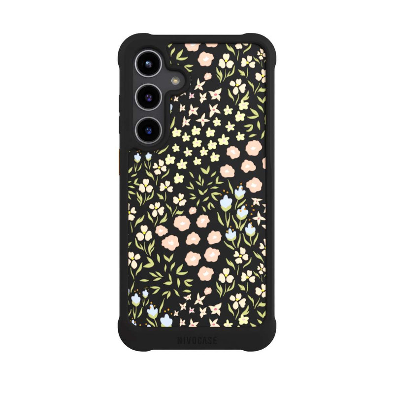 Galaxy S24 + NIVOmax Blumenmuster Pastell Transparent