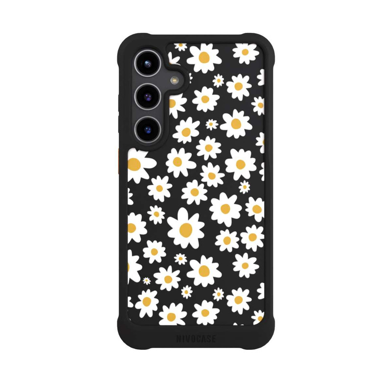 Galaxy S24 + NIVOmax Daisy Flower Seamless Pattern Transparent