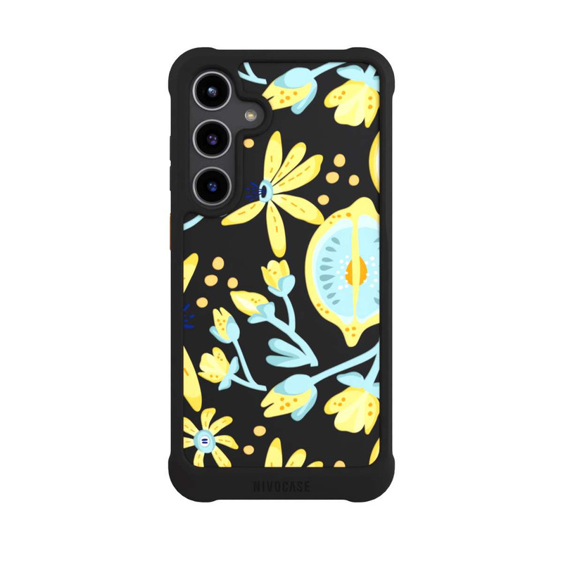 Galaxy S24 + NIVOmax Lemon Summer Pattern Transparent Yellow
