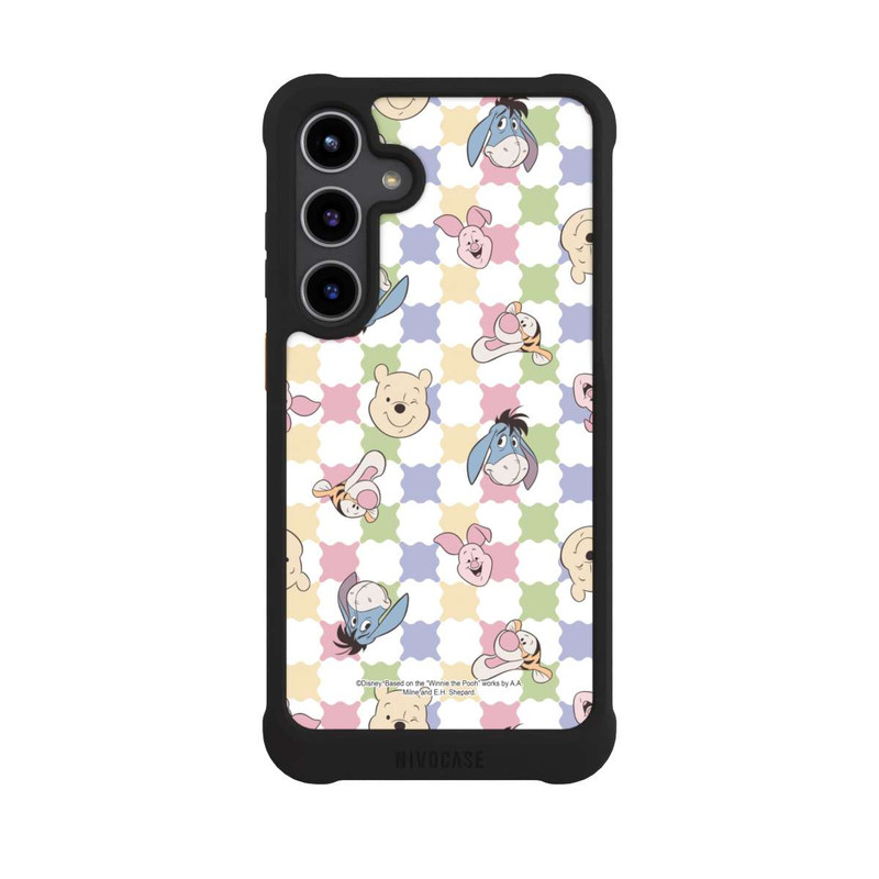 Galaxy S24 + NIVOmax Winnie Puuh und Freunde farbenfrohes Muster