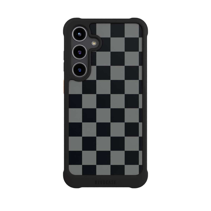 Galaxy S24 + NIVOmax Schachbrett Schwarz Grau