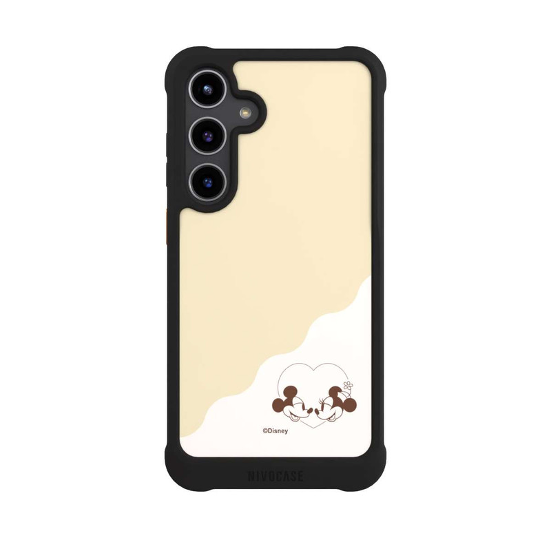 Galaxy S24 + NIVOmax Mickey and Minnie Love Heart Beige