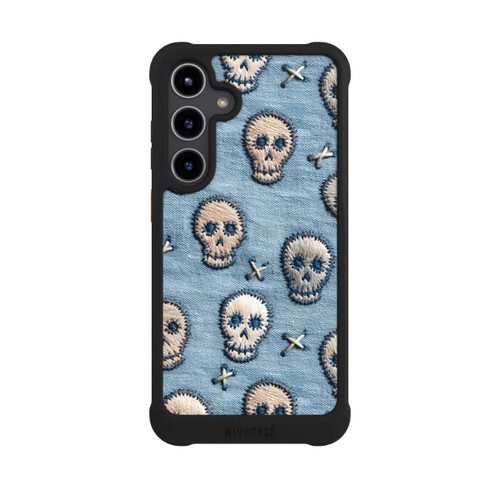 Samsung Galaxy S24+ NIVOmax Skulls on Jeans Pattern