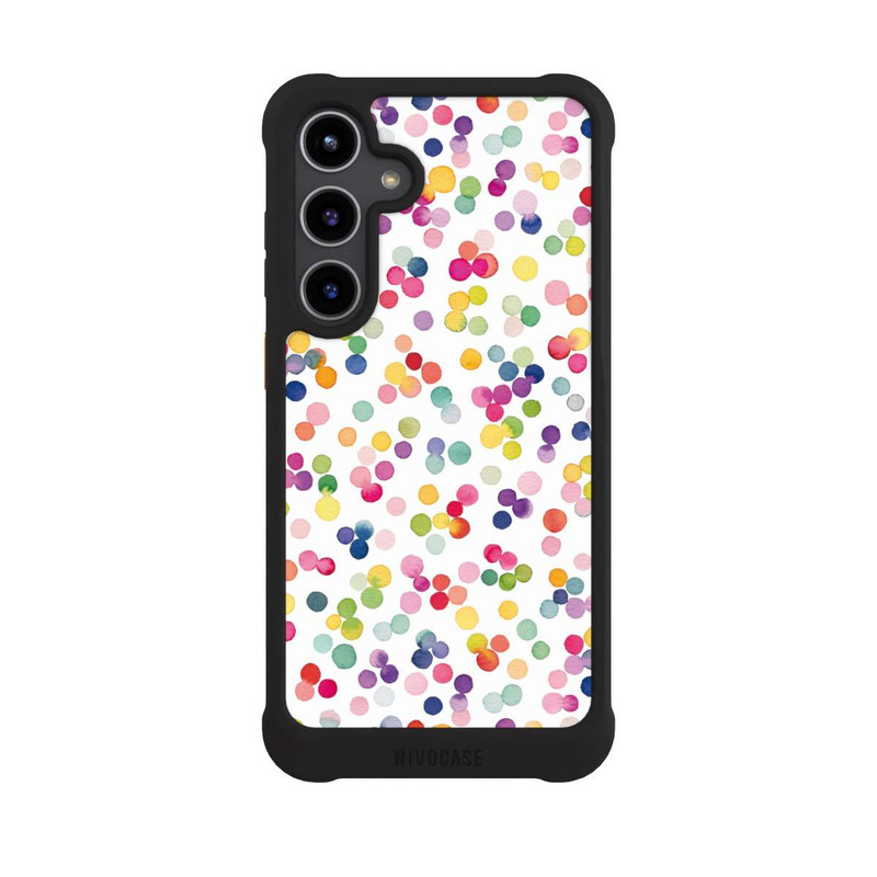 Galaxy S24 + NIVOmax Watercolor Dots Colorful