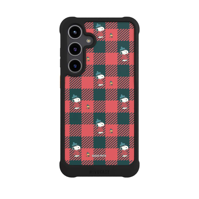 Galaxy S24 + NIVOmax Peanuts Red Tartan Pattern