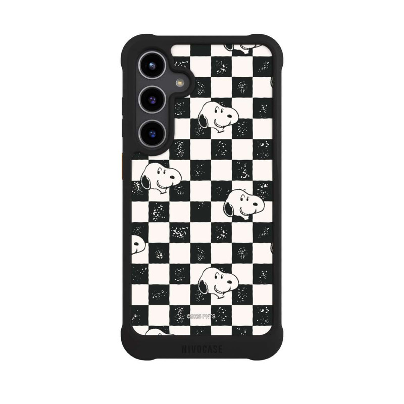 Galaxy S24 + NIVOmax Snoopy Heads Checked Pattern