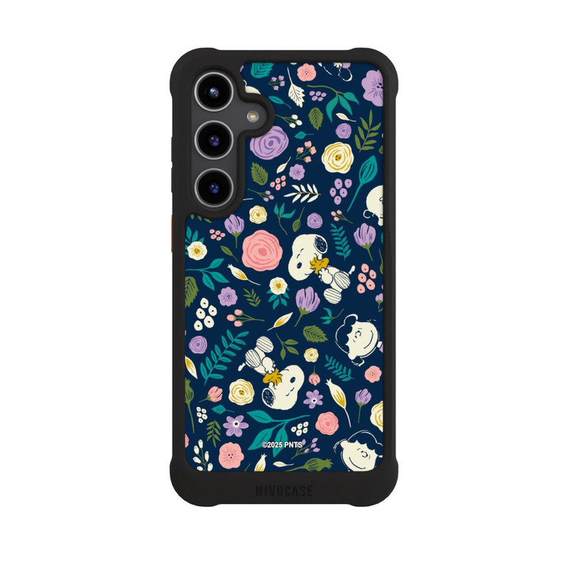 Galaxy S24 + NIVOmax Peanuts Dark Flower Pattern