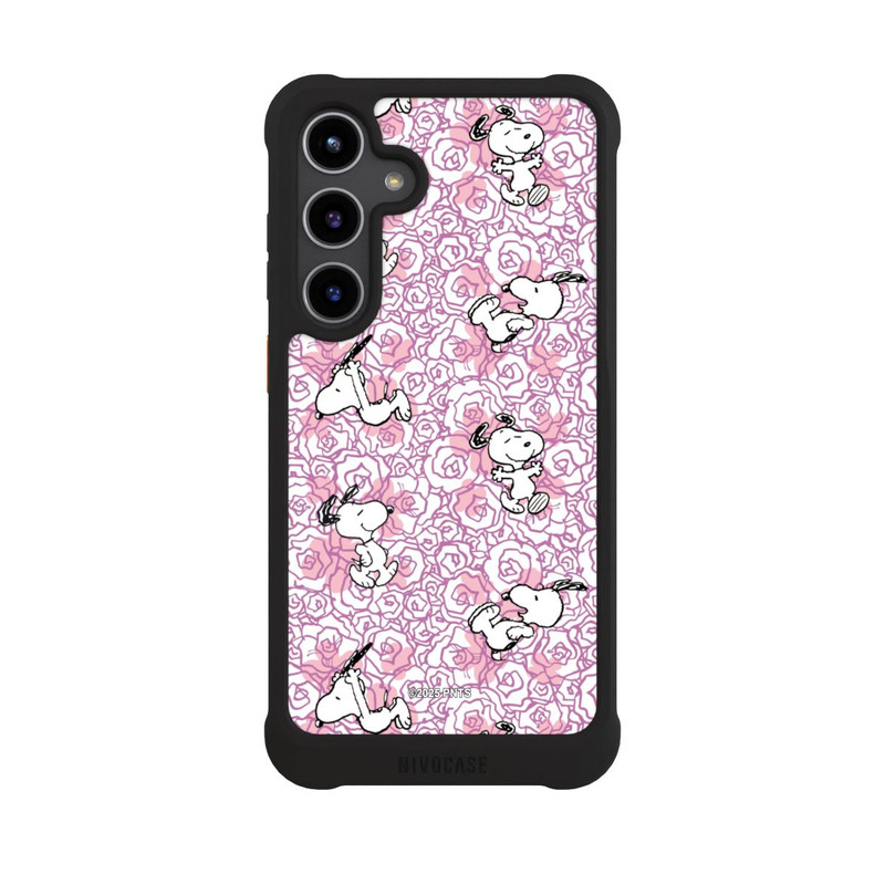 Galaxy S24 + NIVOmax Peanuts Pink Roses Pattern