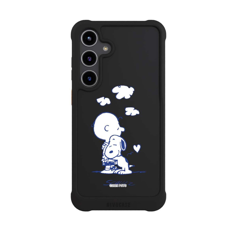 Galaxy S24 + NIVOmax Peanuts Charlie Brown Snoopy Hug Transparent