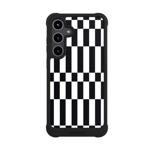 Samsung Galaxy S24+ NIVOmax Checked Abstract Bold Black and White Color Block
