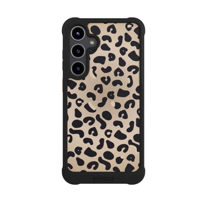 Galaxy S24 + NIVOmax Motif guépard marron clair