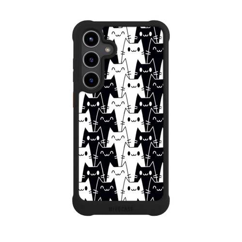 Samsung Galaxy S24+ NIVOmax Katzentapete Schwarz Weiß
