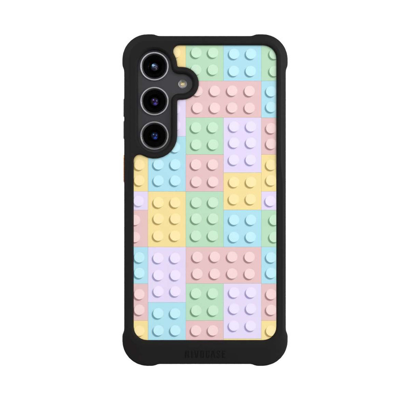 Galaxy S24 + NIVOmax Modèle de blocs colorés