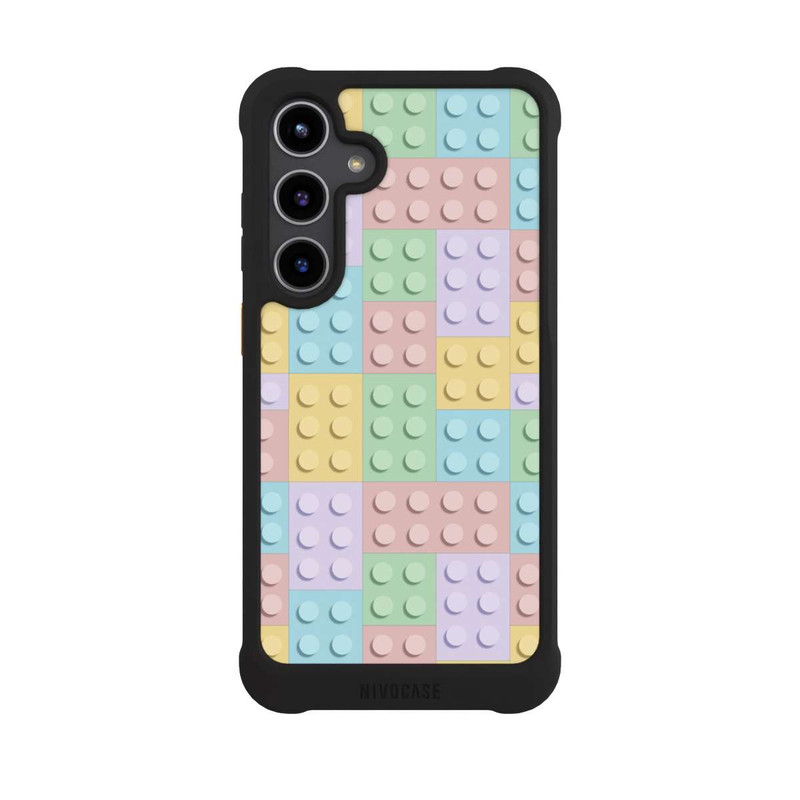 Galaxy S24 + NIVOmax Modèle de blocs colorés
