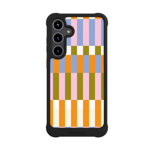 Samsung Galaxy S24+ NIVOmax Thème à Carreaux Colorés et Audacieux