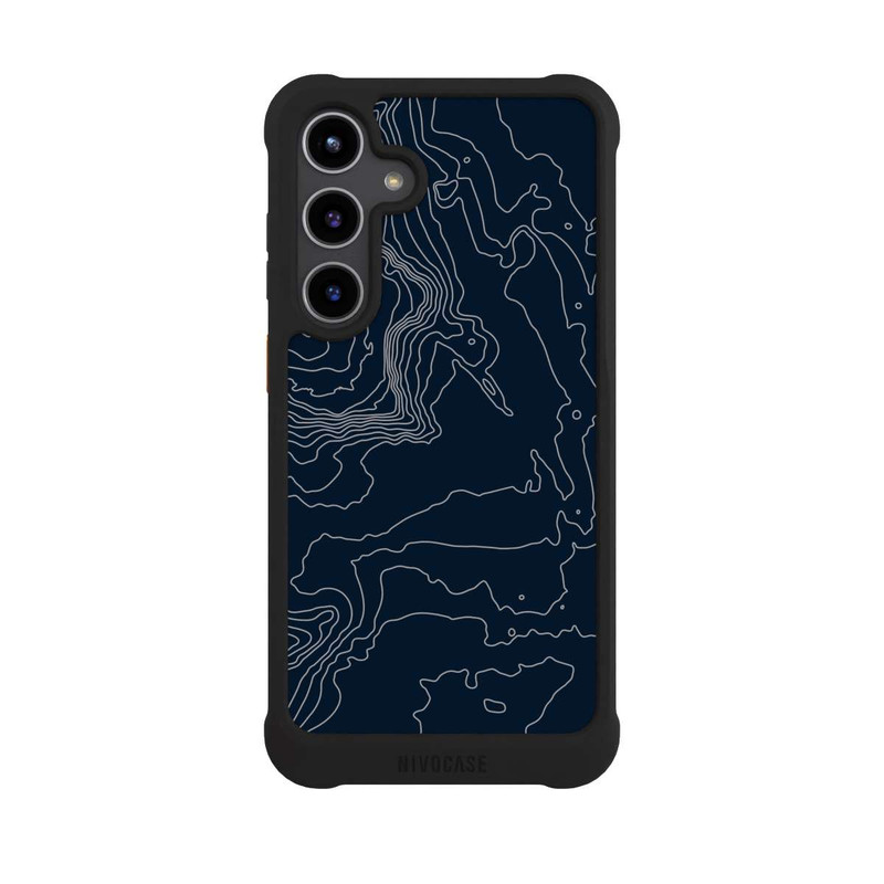 Galaxy S24 + NIVOmax Berg Höhenlinien Dunkel