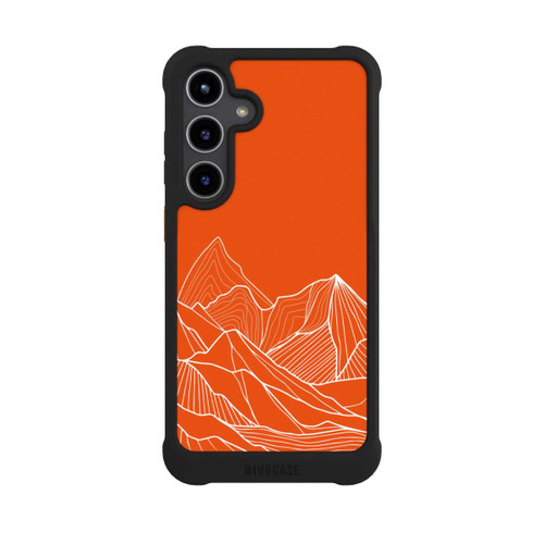 Samsung Galaxy S24+ NIVOmax Montain Contour Line Art Orange