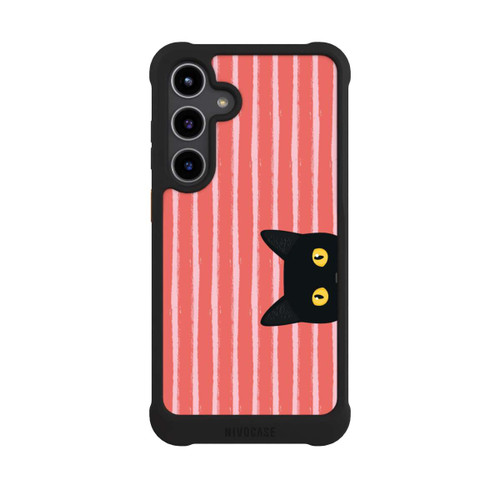 Samsung Galaxy S24+ NIVOmax Schwarze Katze Gestreift Orange