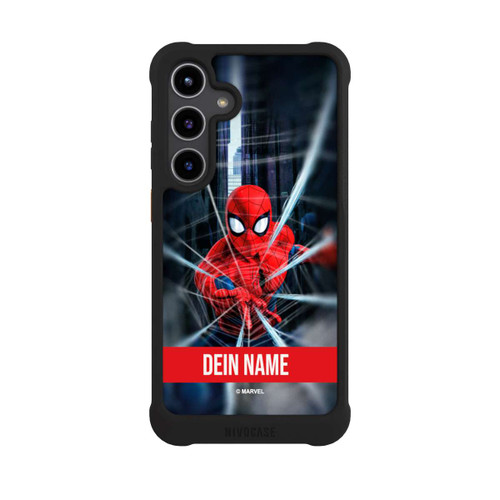 Samsung Galaxy S24+ NIVOmax Spiderman Webs in Action Personalisierbar