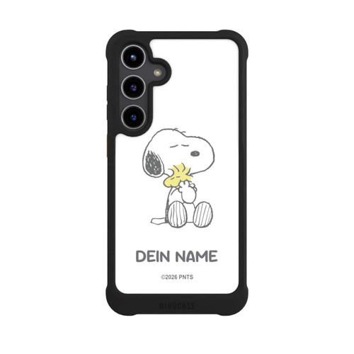 Samsung Galaxy S24+ NIVOmax Snoopy And Woodstock Cuddling Personalisierbar