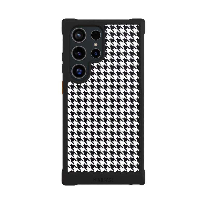 Galaxy S24 Ultra NIVOmax Hahnentritt Schwarz Weiß