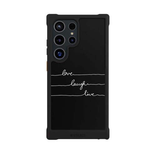 Samsung Galaxy S24 Ultra NIVOmax Love Laugh Live weiß/schwarz