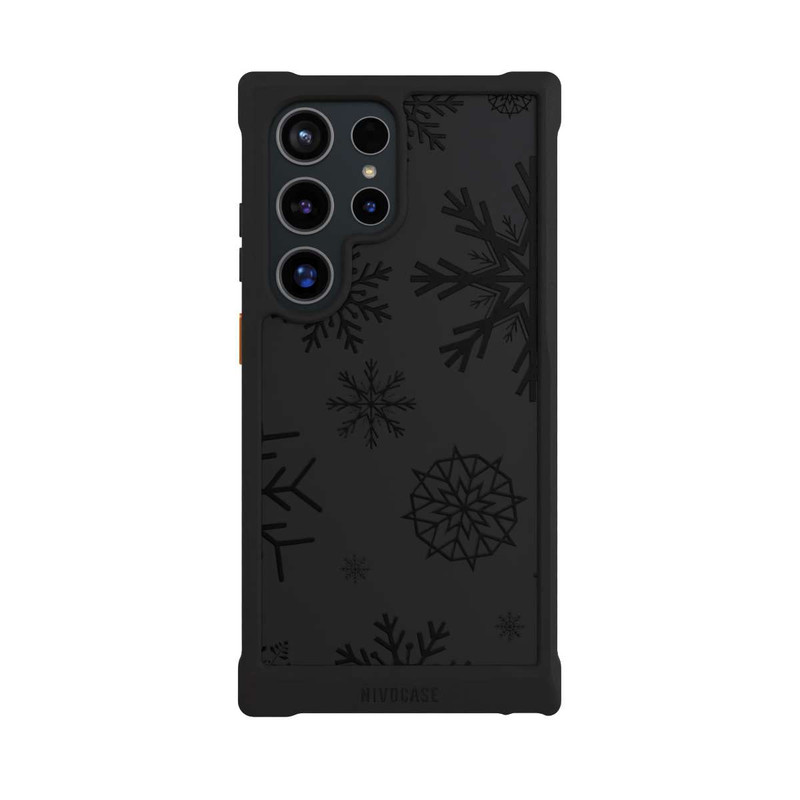 Galaxy S24 Ultra NIVOmax Flocons de Neige Bleus sans Fond