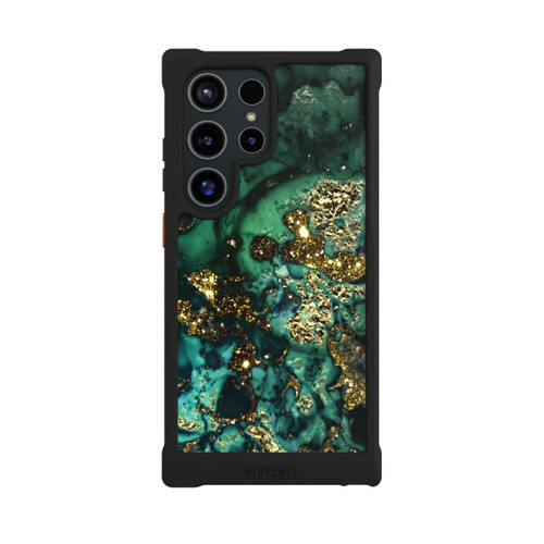 Samsung Galaxy S24 Ultra NIVOmax Cyan Glitzer Marmorlook