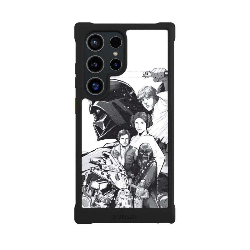 Galaxy S24 Ultra NIVOmax StarWars Charaktere - Schwarz-Weiß