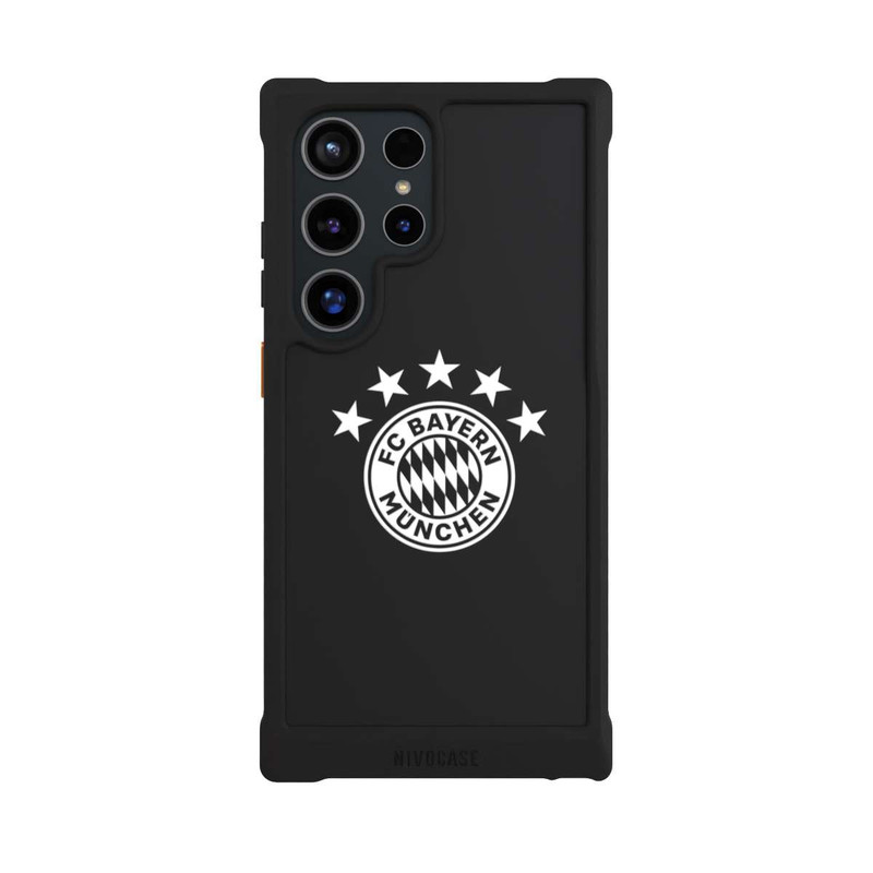 Galaxy S24 Ultra NIVOmax FCB Logo einfarbig mit Sternen - ohne Hintergrund