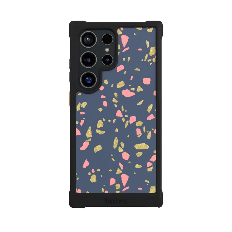 Galaxy S24 Ultra NIVOmax Terazzo Gold-Optik
