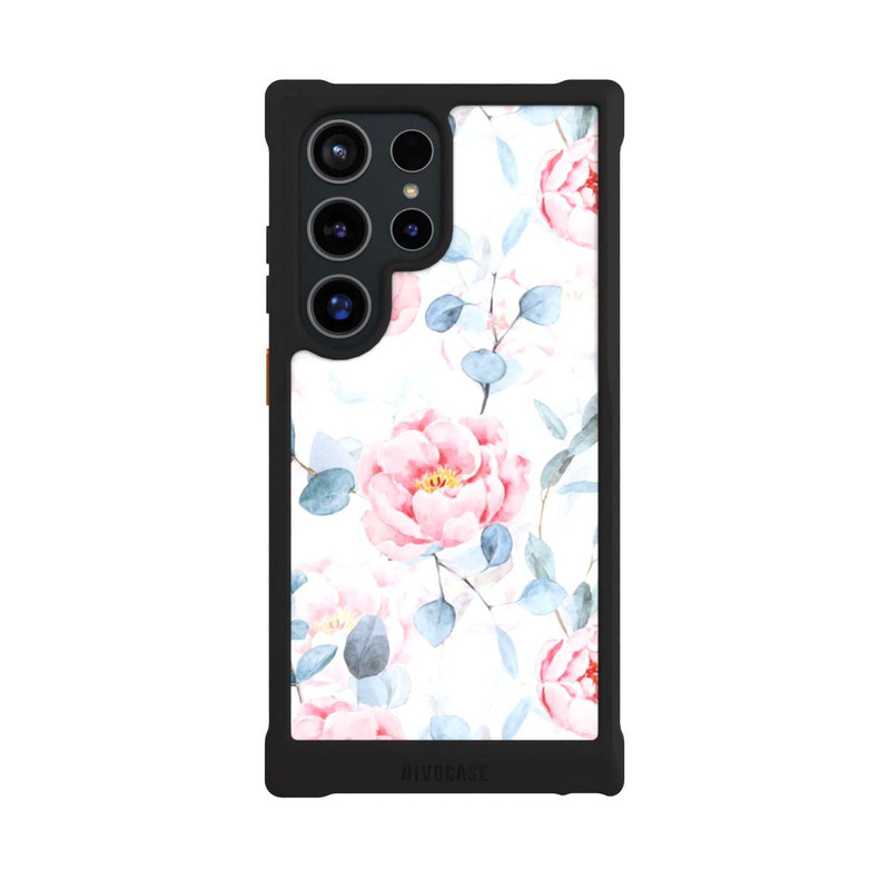 Galaxy S24 Ultra NIVOmax Fleurs aquarelles 4
