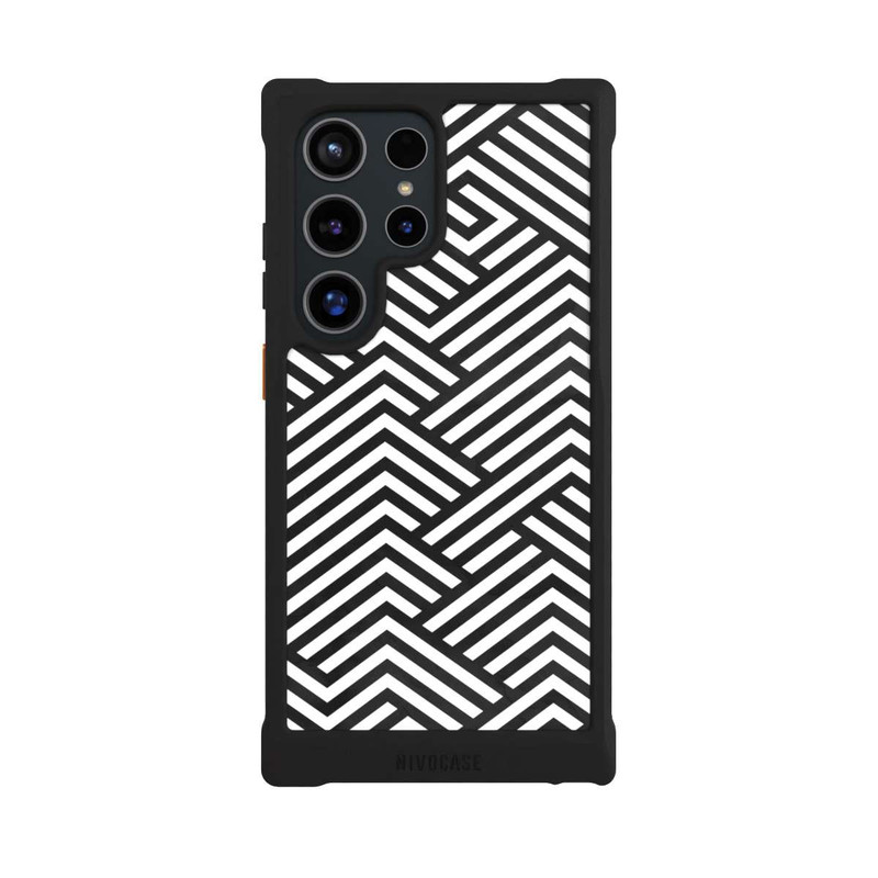 Galaxy S24 Ultra NIVOmax Schwarz und Weiß ZigZag