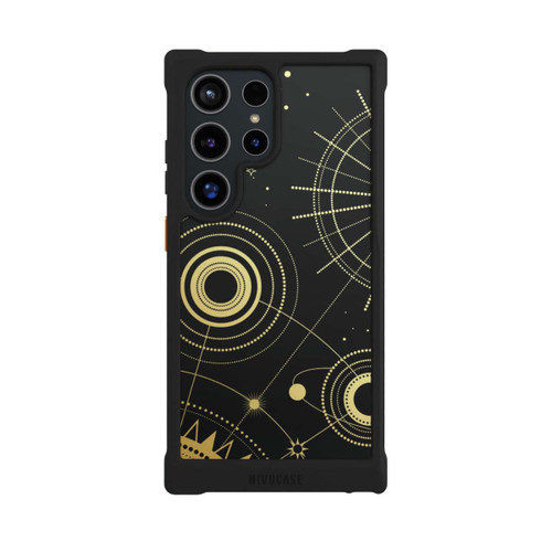 Samsung Galaxy S24 Ultra NIVOmax Schwarzer und goldener Look Abstrakt