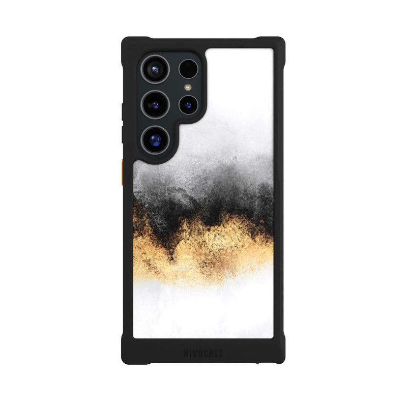 Galaxy S24 Ultra NIVOmax Grauer Himmelstaub Golddruck