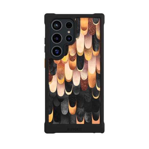 Samsung Galaxy S24 Ultra NIVOmax Gefiedertes Kupfer und Schwarz