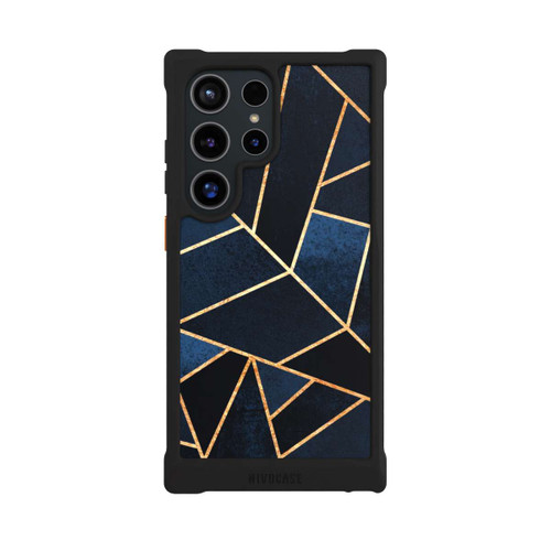 Samsung Galaxy S24 Ultra NIVOmax Navy Stein Golddruck