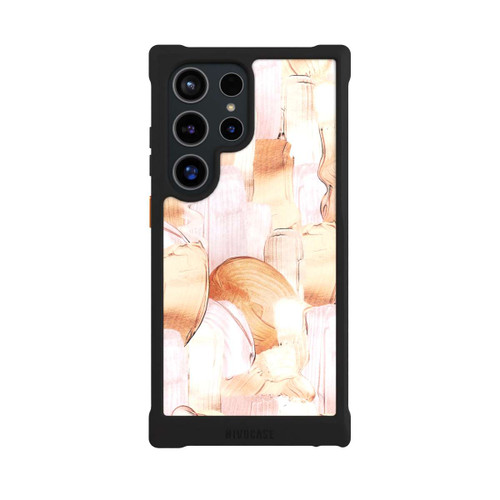 Samsung Galaxy S24 Ultra NIVOmax White/Gold Brush Pattern