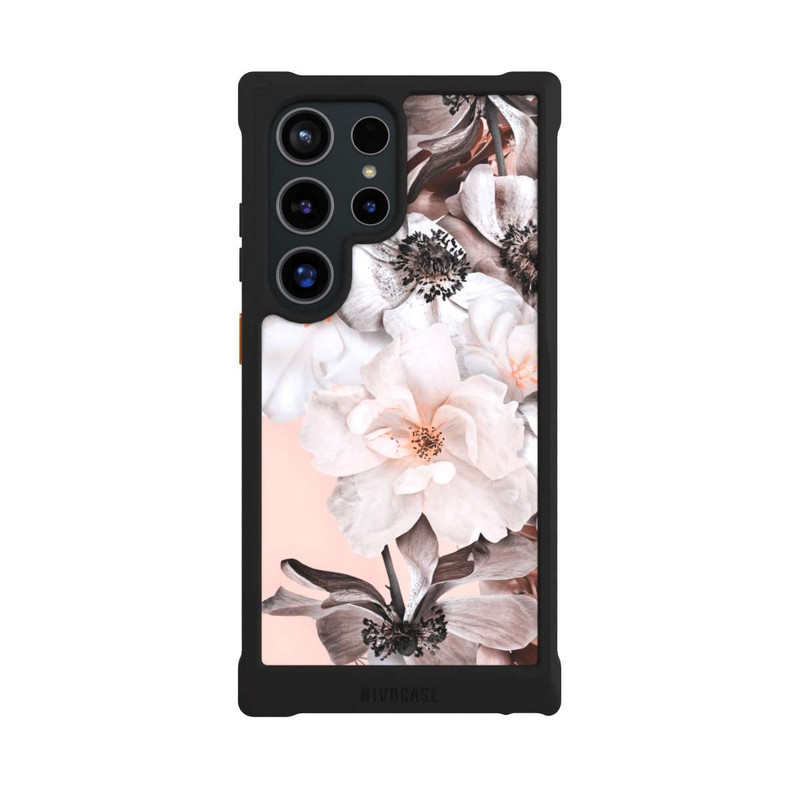 Galaxy S24 Ultra NIVOmax Mur de fleurs roses