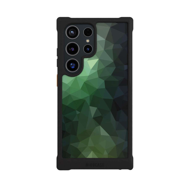 Galaxy S24 Ultra NIVOmax Polygonal Mosaic Green