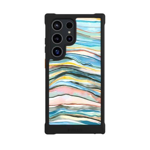 Samsung Galaxy S24 Ultra NIVOmax Watercolor Agate Layers Blue