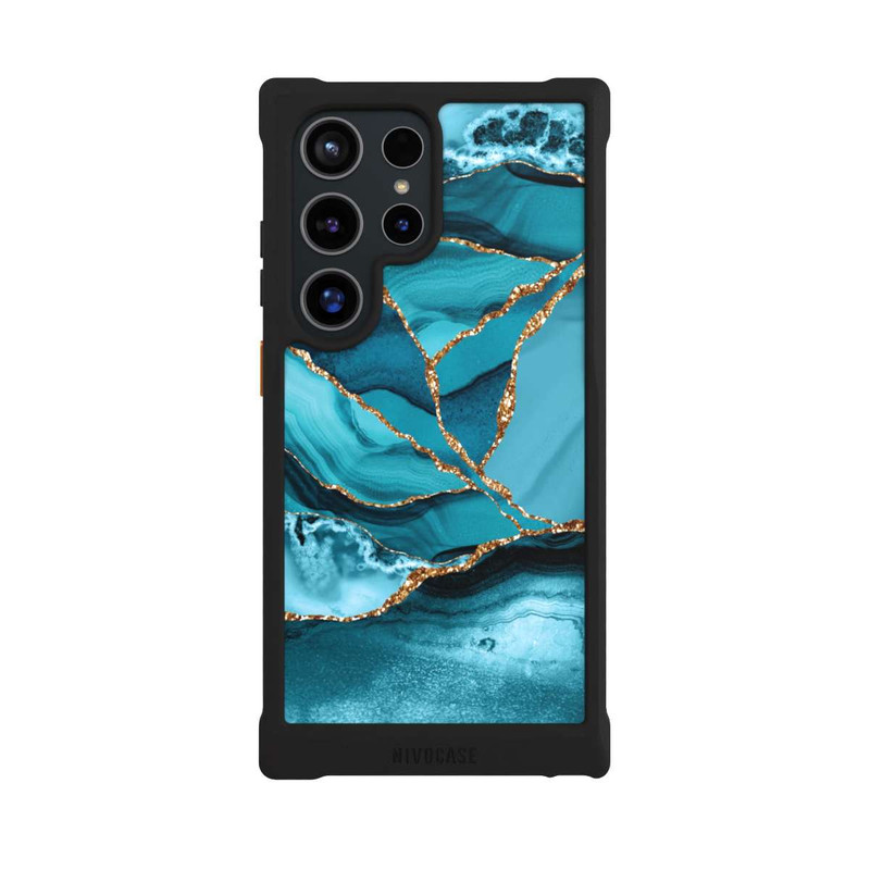 Galaxy S24 Ultra NIVOmax Eisblaue Marmor Landschaft