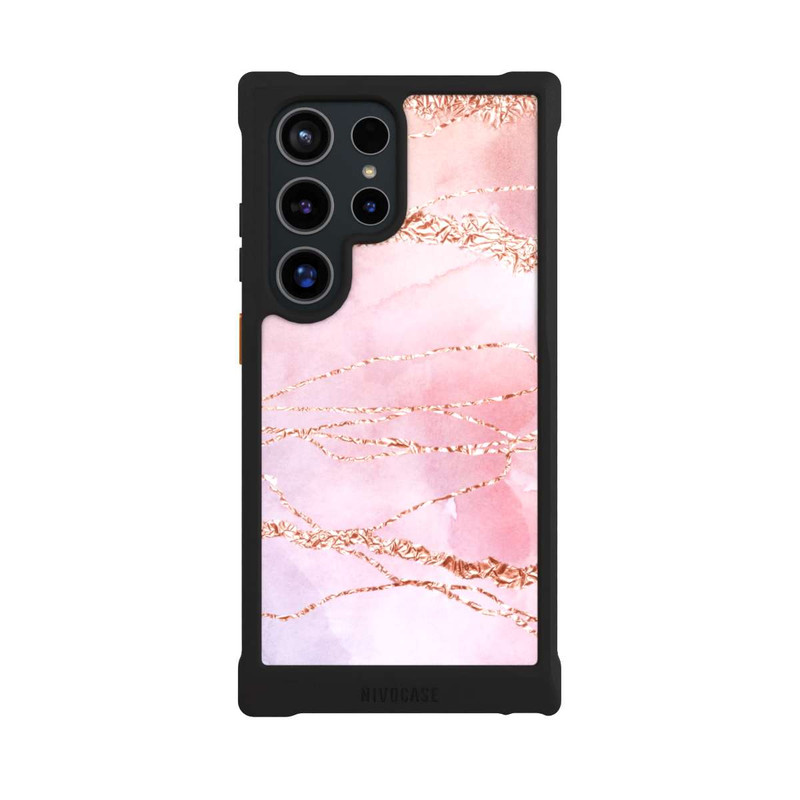 Galaxy S24 Ultra NIVOmax Glitter Look Pink Girly Marmor