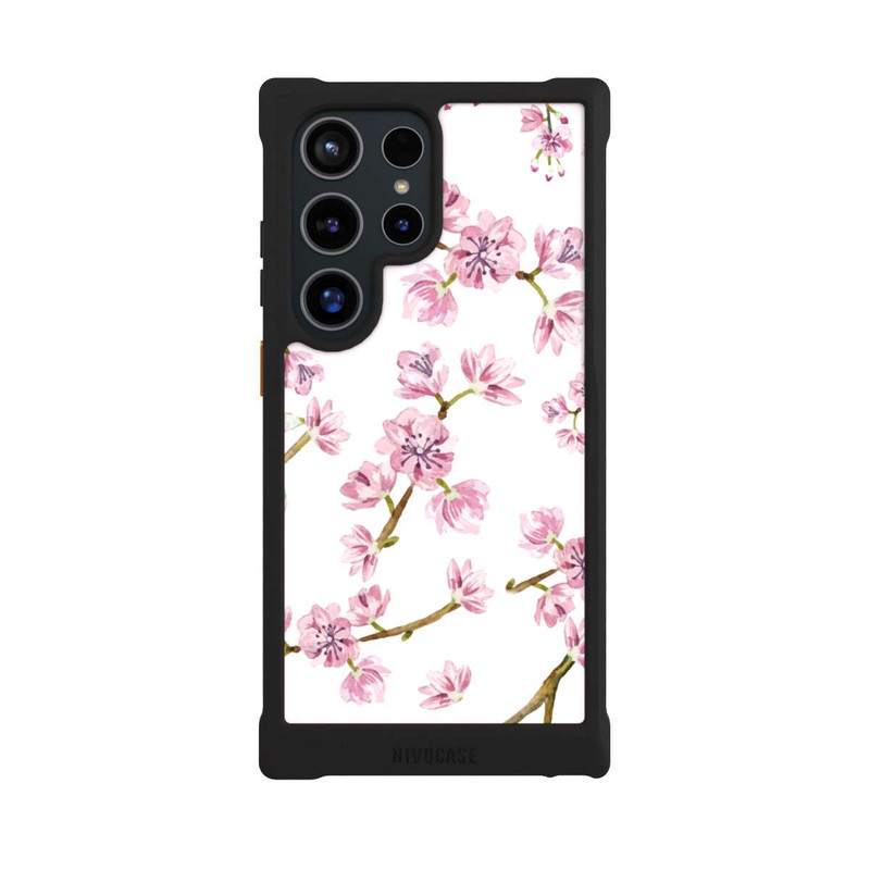 Galaxy S24 Ultra NIVOmax Fleurs de Cerisier Rose