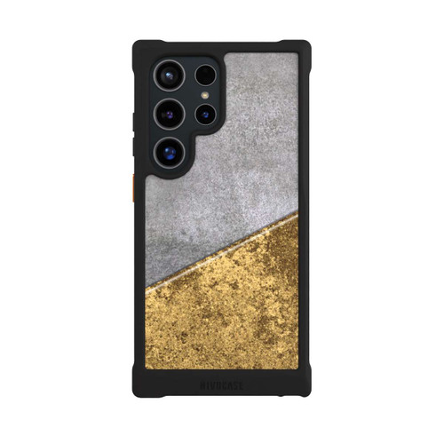 Samsung Galaxy S24 Ultra NIVOmax Beton und Goldlook