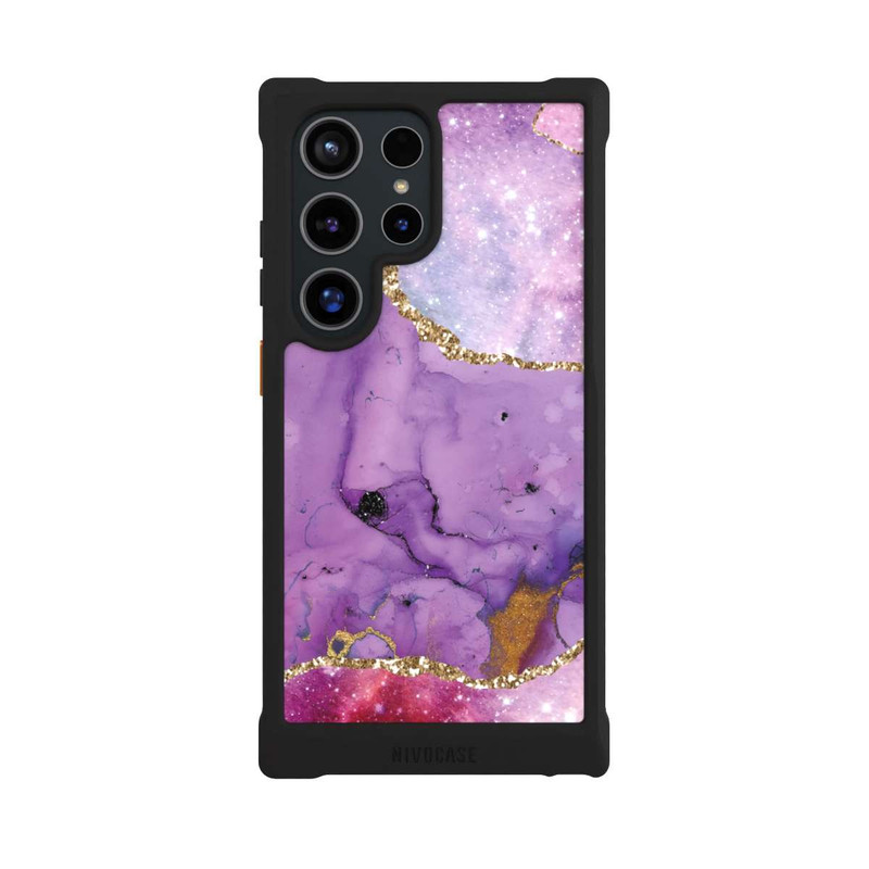 Galaxy S24 Ultra NIVOmax Lila Galaxy Glamour Marble