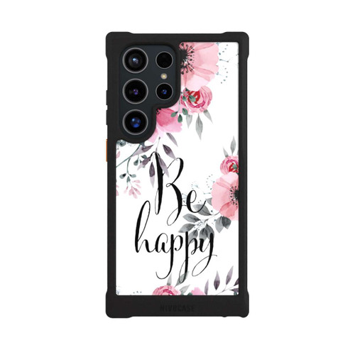 Samsung Galaxy S24 Ultra NIVOmax Be Happy Blumen